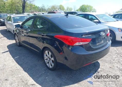 2012 Hyundai Elantra Limited from USA, damaged, VIN 5NPDH4AE1CH125995